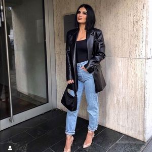 Coats | Zara Faux Leather Blazer 